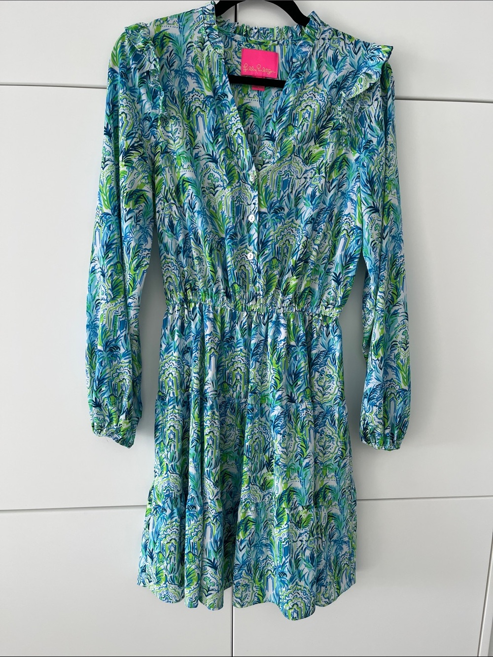 Lilly Pulitzer Blue & Green Printed Dress